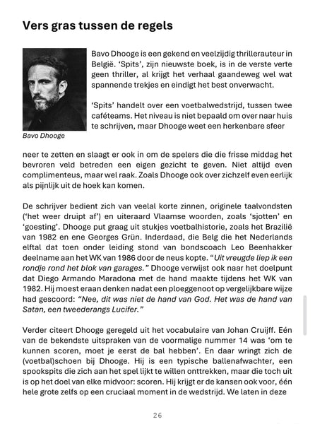 'SPITS': mooie recensie in KNVB